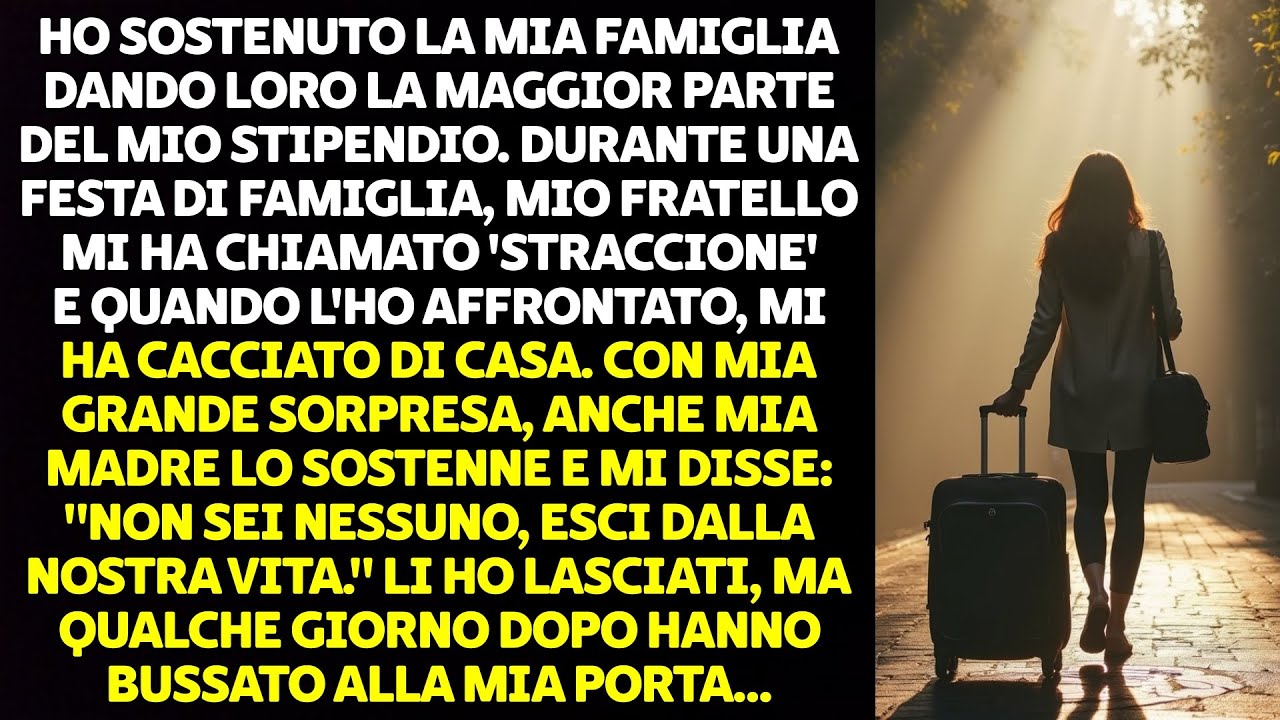 HO SEMPRE SOSTENUTO LA MIA FAMIGLIA, MA MI HANNO CACCIATO DI CASA...