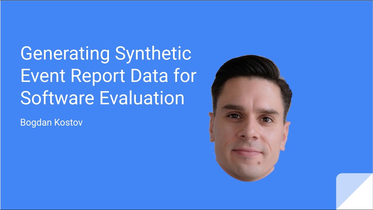 Bogdan Kostov: Generating Synthetic Event Report Data for Software Evaluation