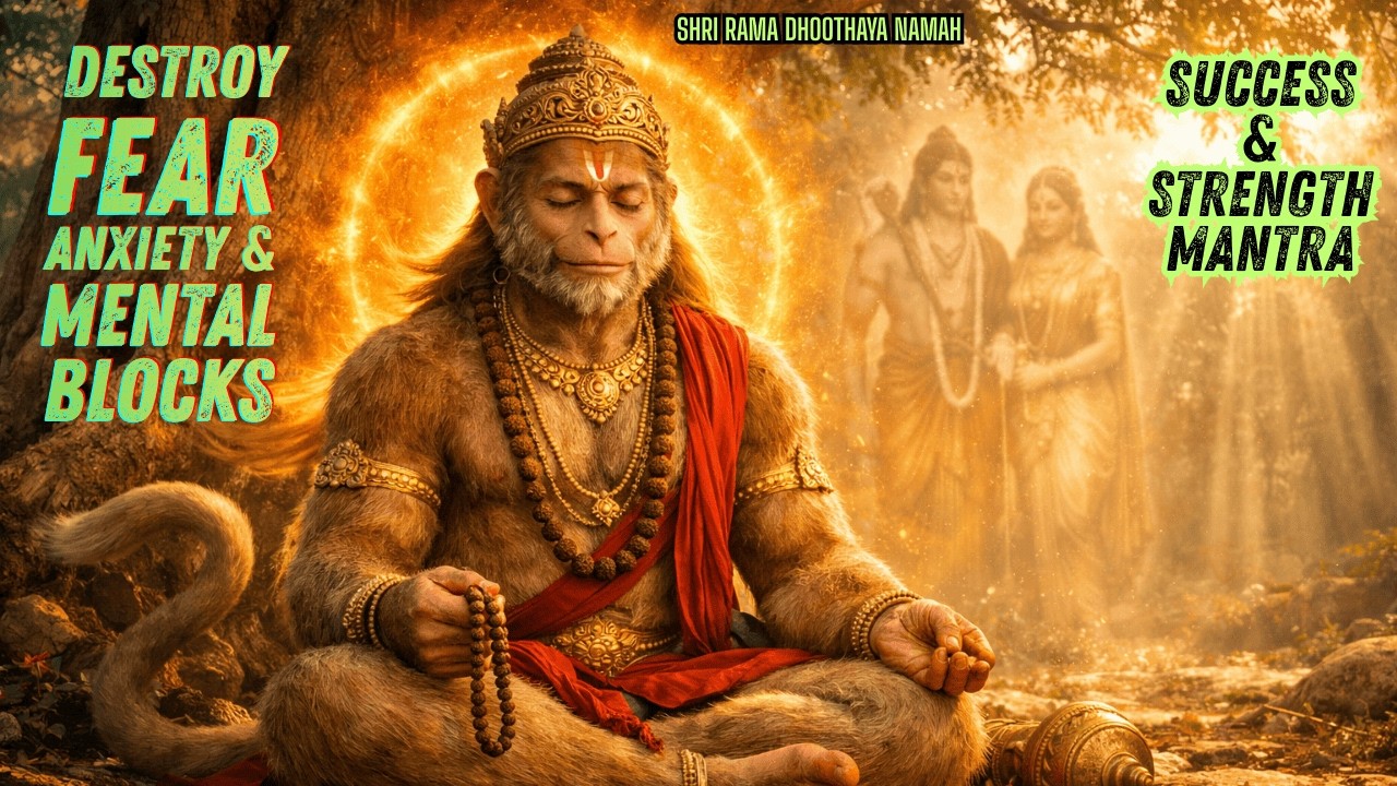Hanuman Mantra For Success | Destroy Fear, Anxiety, Mental Blocks | #hanumanji  #mantra