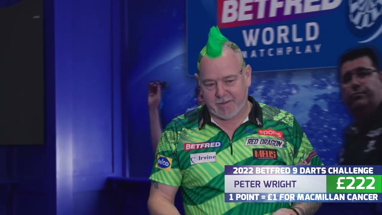Snakebite Peter Wright -  9 Dart Challenge at Betfred World Matchplay