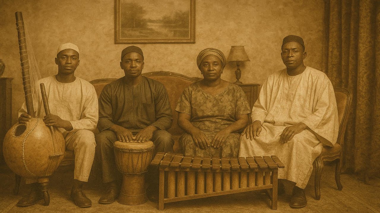 Mandingue instrumental - a united family creating a relaxing instrumental piece - Kora Balafon