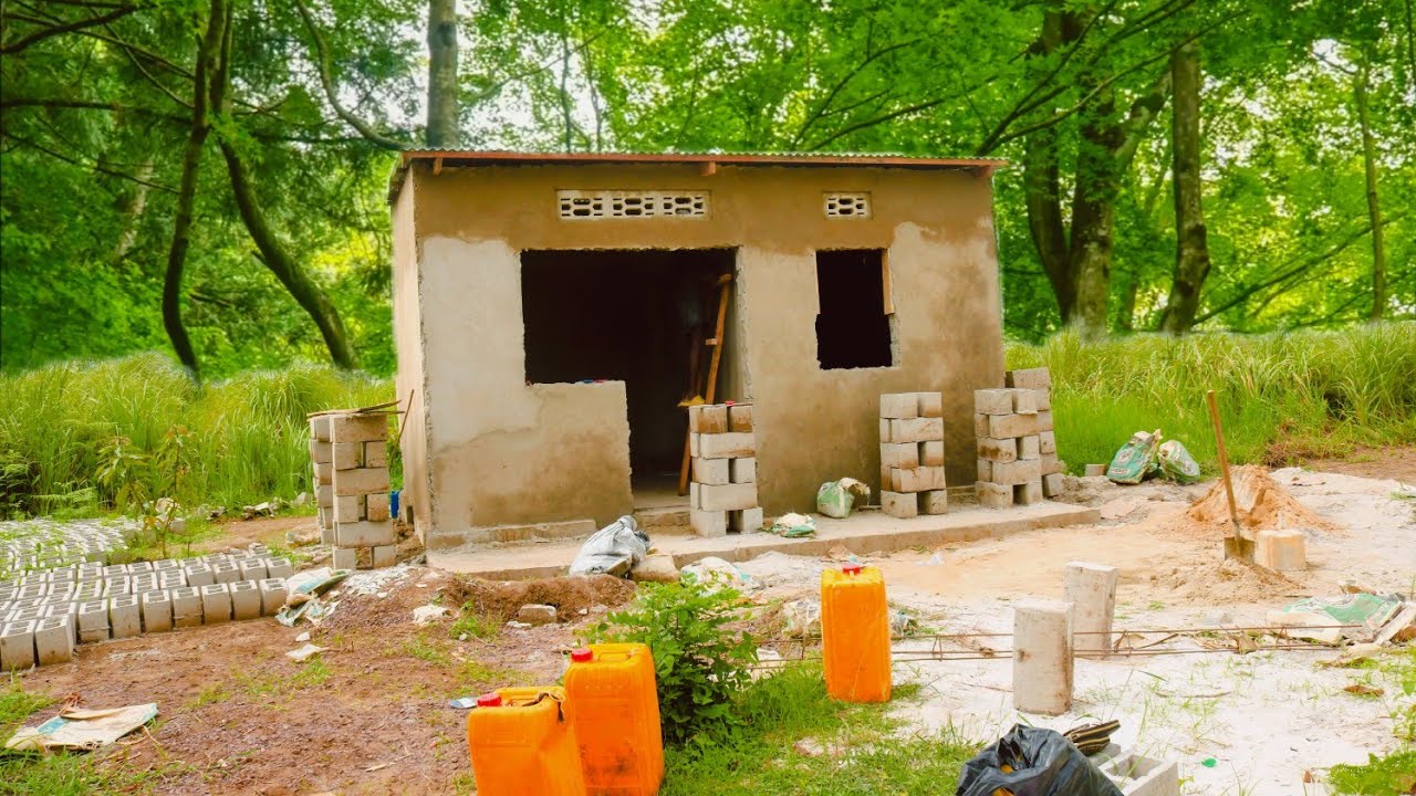 Building A House On My Farm In Congo Kinshasa Part 4|| Farm Update.