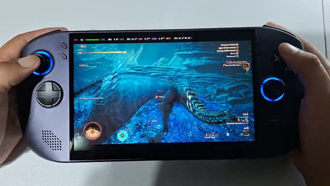 Legion GO S Z1 Extreme / Monster Hunter Wilds / FPS Boost with Lossless Scaling / SteamOS 3.7.14