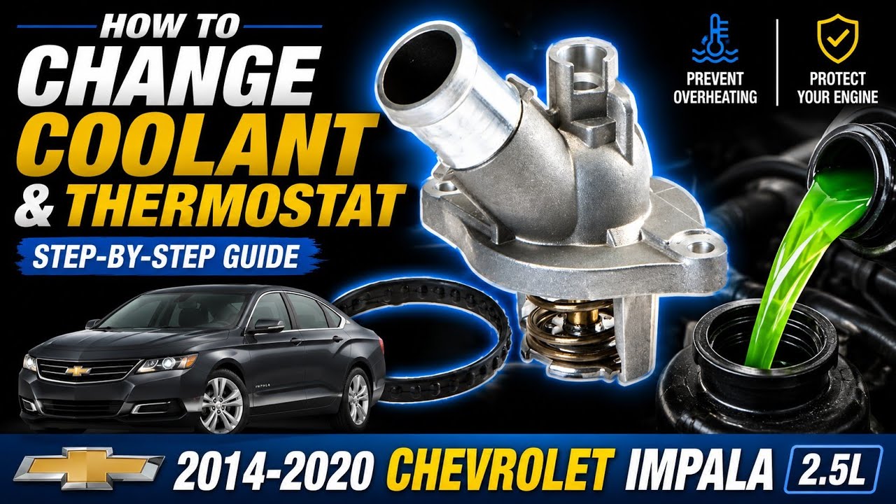 Coolant  and thermostat change on 2017 Chevrolet Impala 2.5