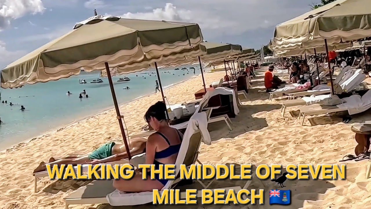 🏖️ Walking the Middle of Seven Mile Beach 🇰🇾 | Crystal Waters & Peaceful Vibes!