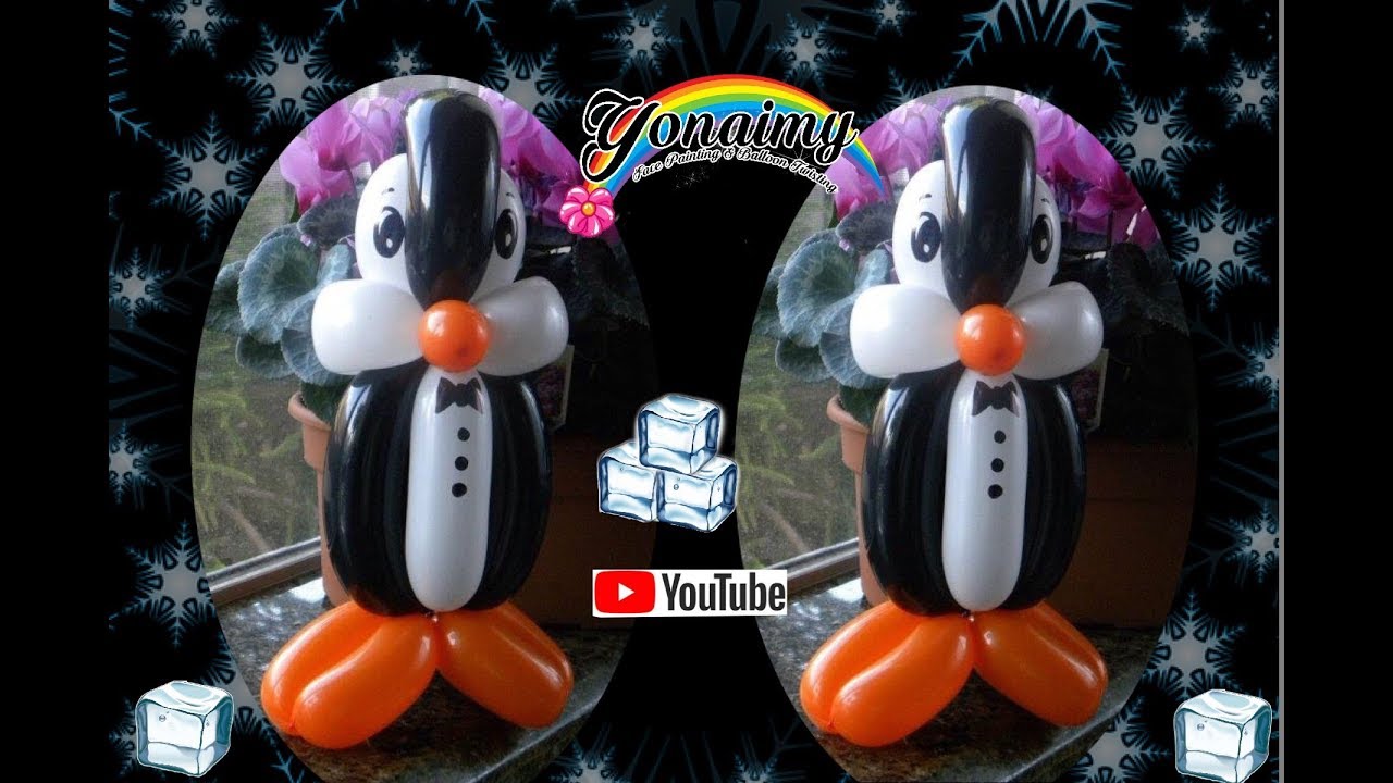 COMO HACER UN PINGUINO CON GLOBOS 260 .- HOW TO MAKE A PENGUIN.