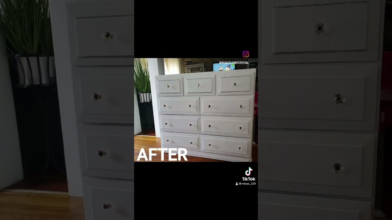 Refurbished dresser from Facebook Marketplace. Perfect for little girls room #furnitureflip
