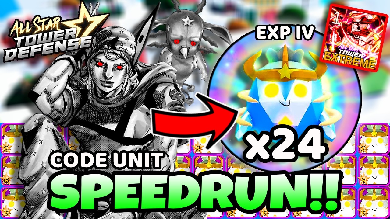 SOLO SPEEDRUN Extreme EXP Ticket Raid ft. Dark Johnny Joestar | All Star Tower Defense Roblox ASTD