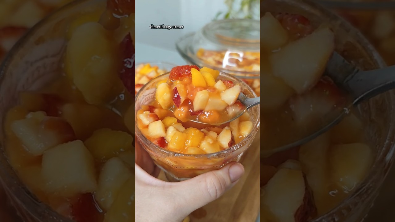 Salada de Frutas simples, saud&aacute;vel e deliciosa 🍓🍏🍊🍌❤️