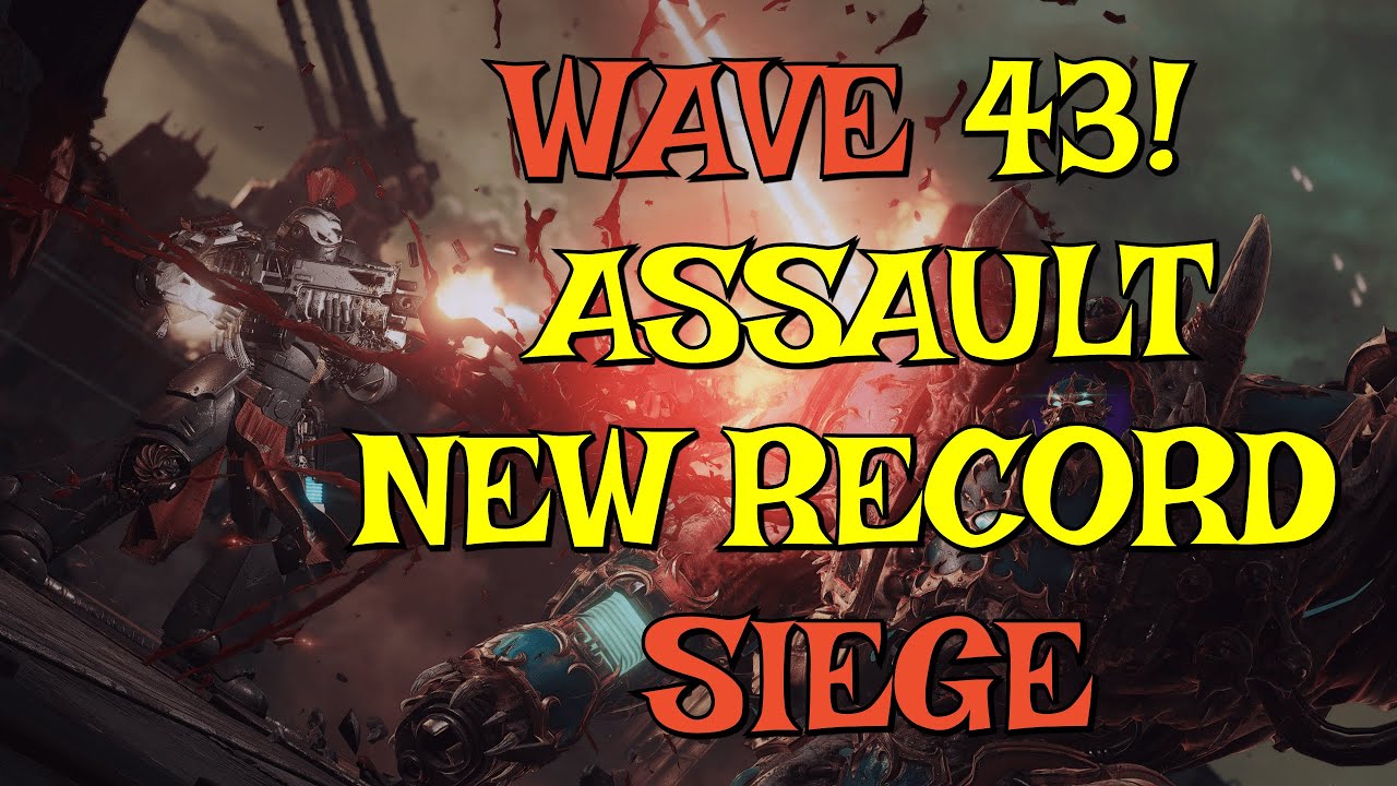 NEW WORLD RECORD! 42 WAVES WITH ASSSAULT | SIEGE #warhammer40k #spacemarine2 #gaming