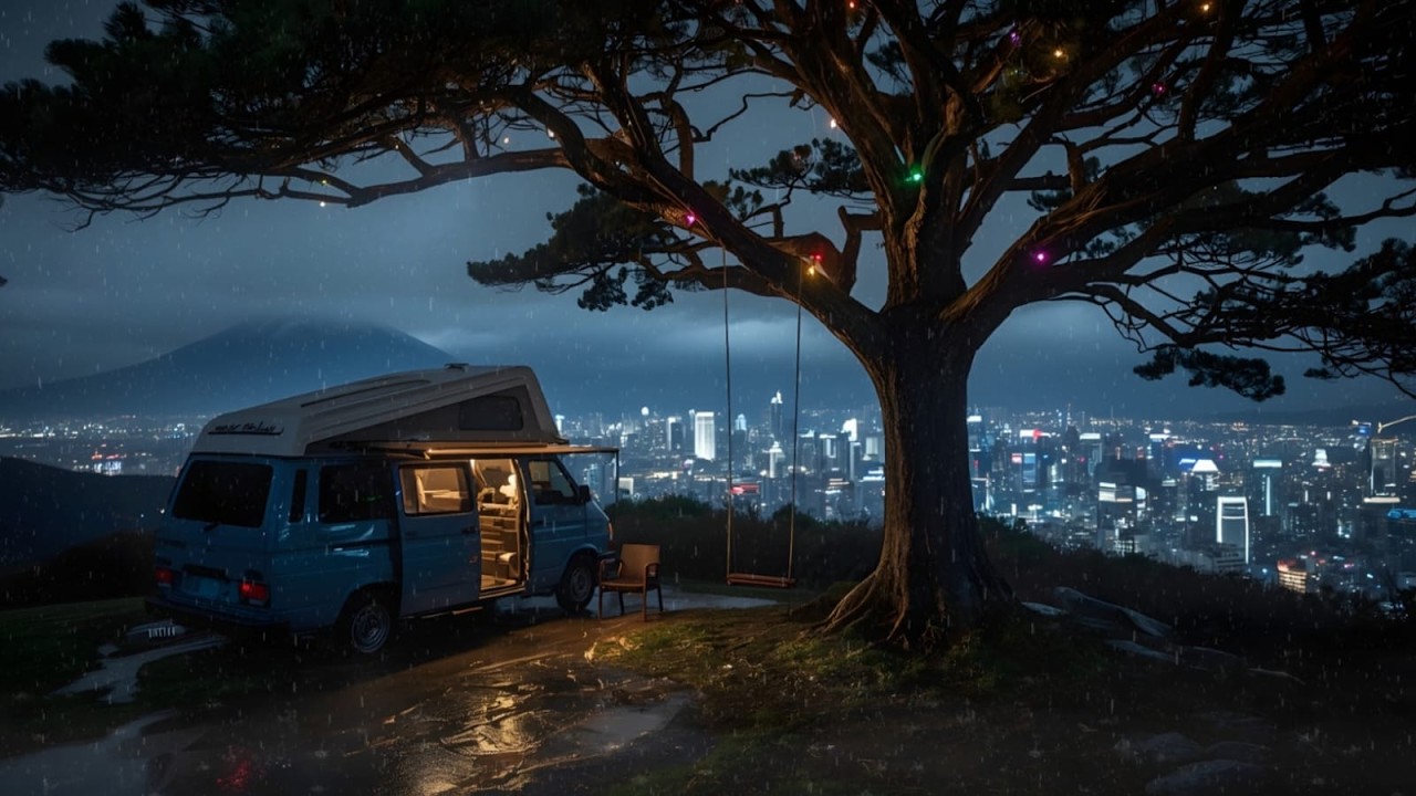 90s Tokyo Rain Night — Lo-Fi Music for Relaxing and Deep Sleep