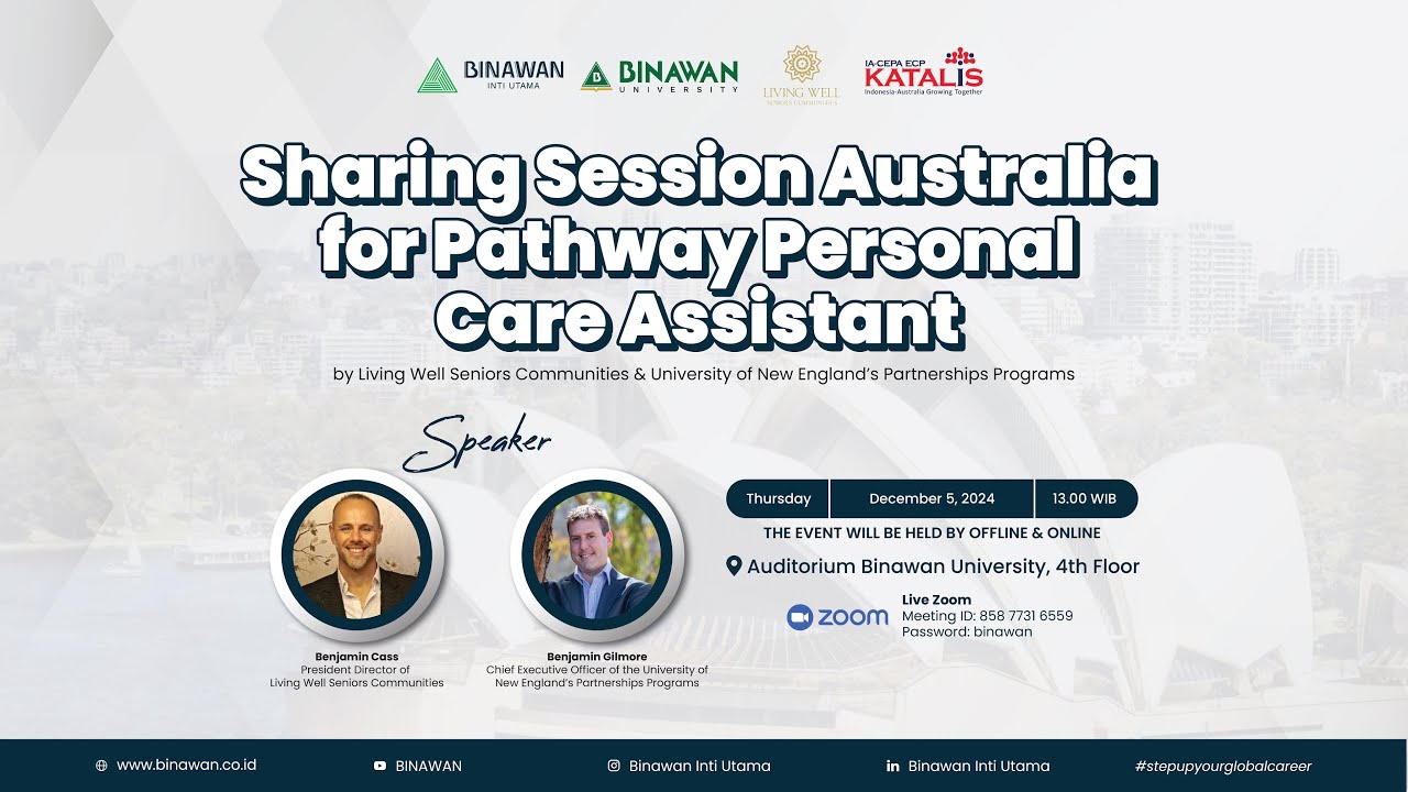 Live Sharing Session Binawan Australia Personal Care Assistant Program