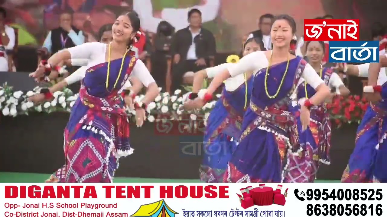 Group Dance performance at the 10th Mising Youth Festival,held at Kareng Chapory,Bogibil,Silapathar.