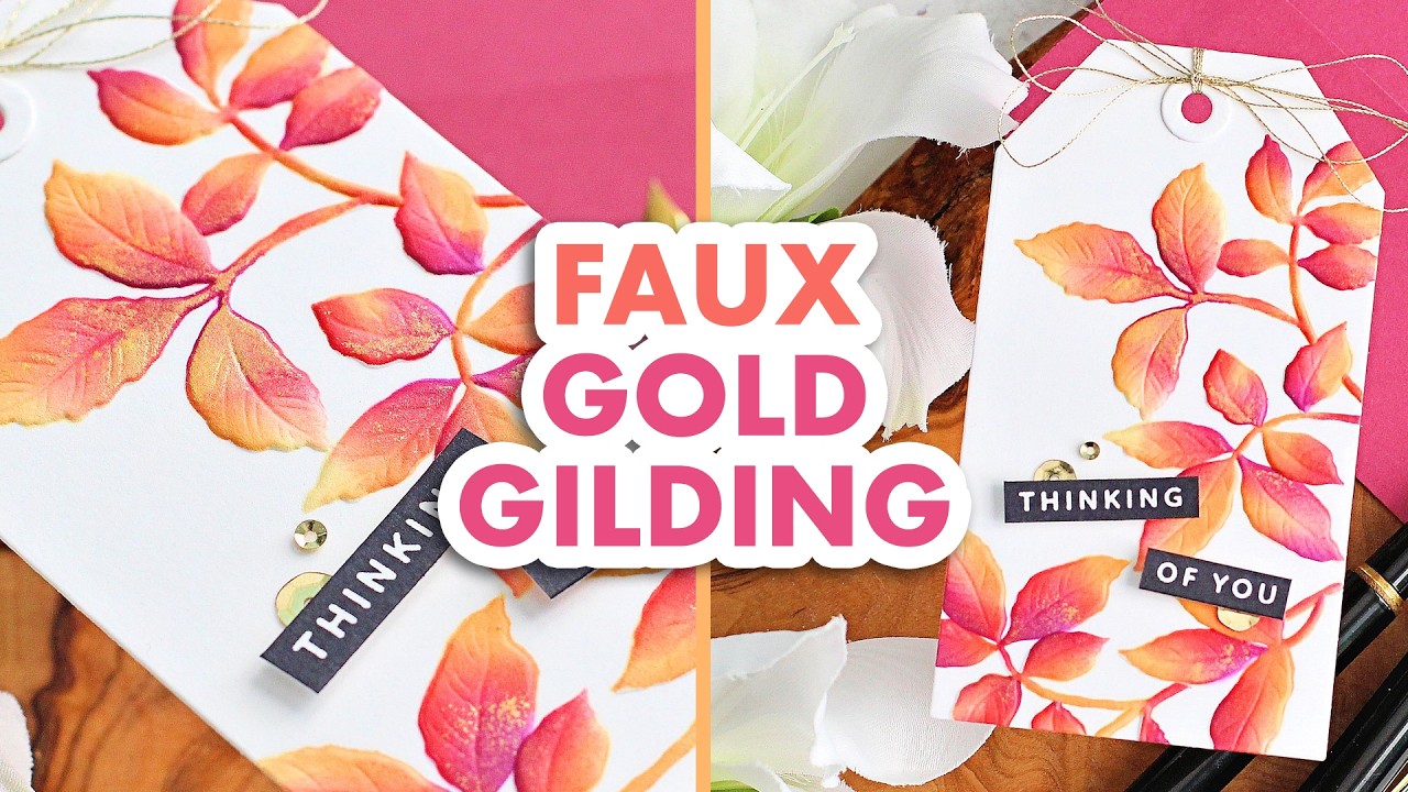 Add Faux Gold Gilding to Projects | Terrific Tags with Michelle