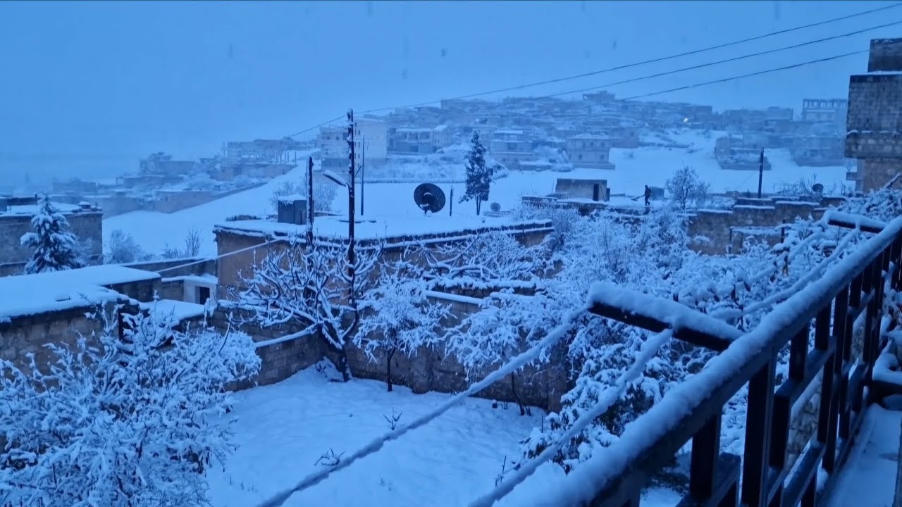 تساقط الثلوج في قرية بعدينو ☃️❄️