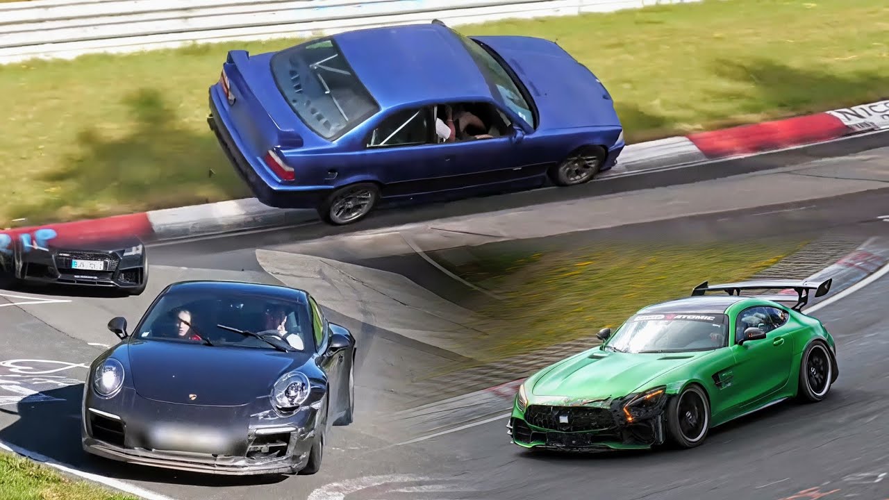 Nurburgring ALMOST CRASH, DRIVING AFTER CRASH, DANGEROUS MOMENTS