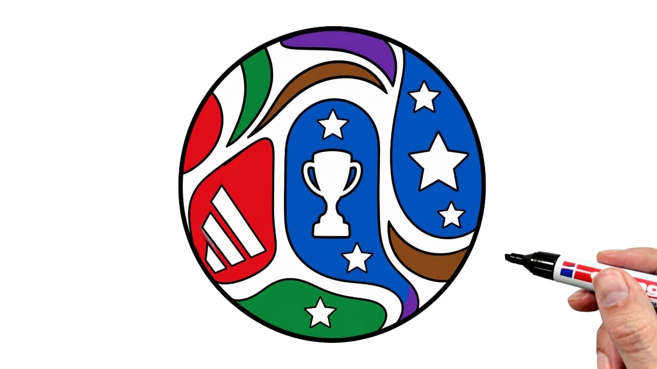 How to Draw the World Cup Ball (Trionda)