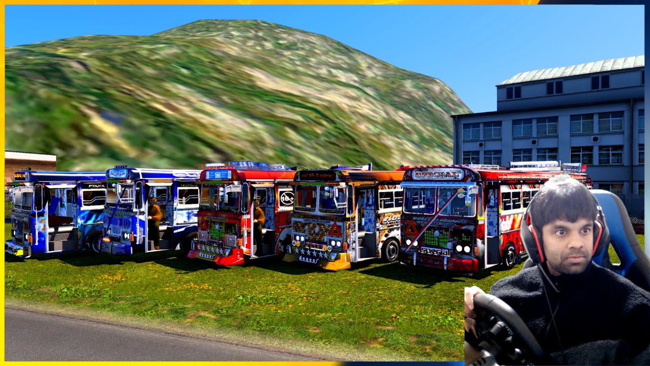 බස් 5ක් එක පෙලට කන්දෙ විහාරෙට | Ets 2 multiplayer convoy | #ets2 #srilankabus
