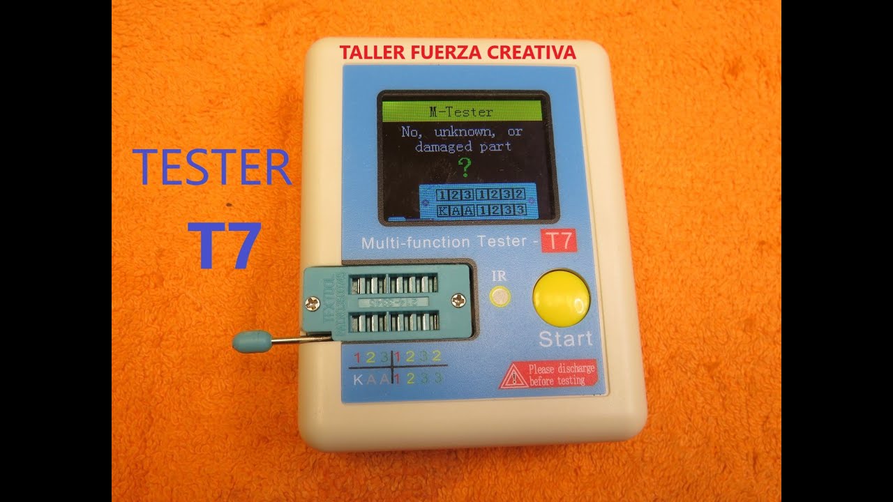 TESTER MULTIFUNCION DE COMPONENTES T7. LO PONEMOSO A PRUEBA, CALIBRAMOS, CAMBIAMOS TIEMPO AUTOMATICO