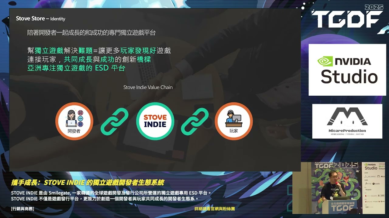 [2025 TGDF] 攜手成長：STOVE INDIE 的獨立遊戲開發者生態系統 (金在勳)