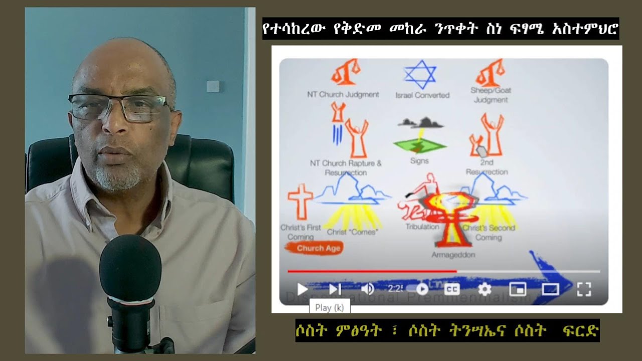የተሳከረው የቅድመ ሺህ ዓመት የጌታ ምፅዓትና የአማኞች ቅድመ መከራ ንጥቀት ትምህርት