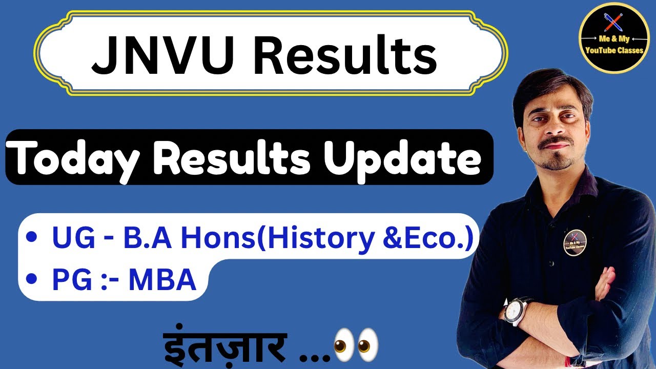 Jnvu Results MBA & B.A Hons.:- UG & PG 2nd/4thSem. Out, 2day Results Late , Jnvu Problems Help Guide