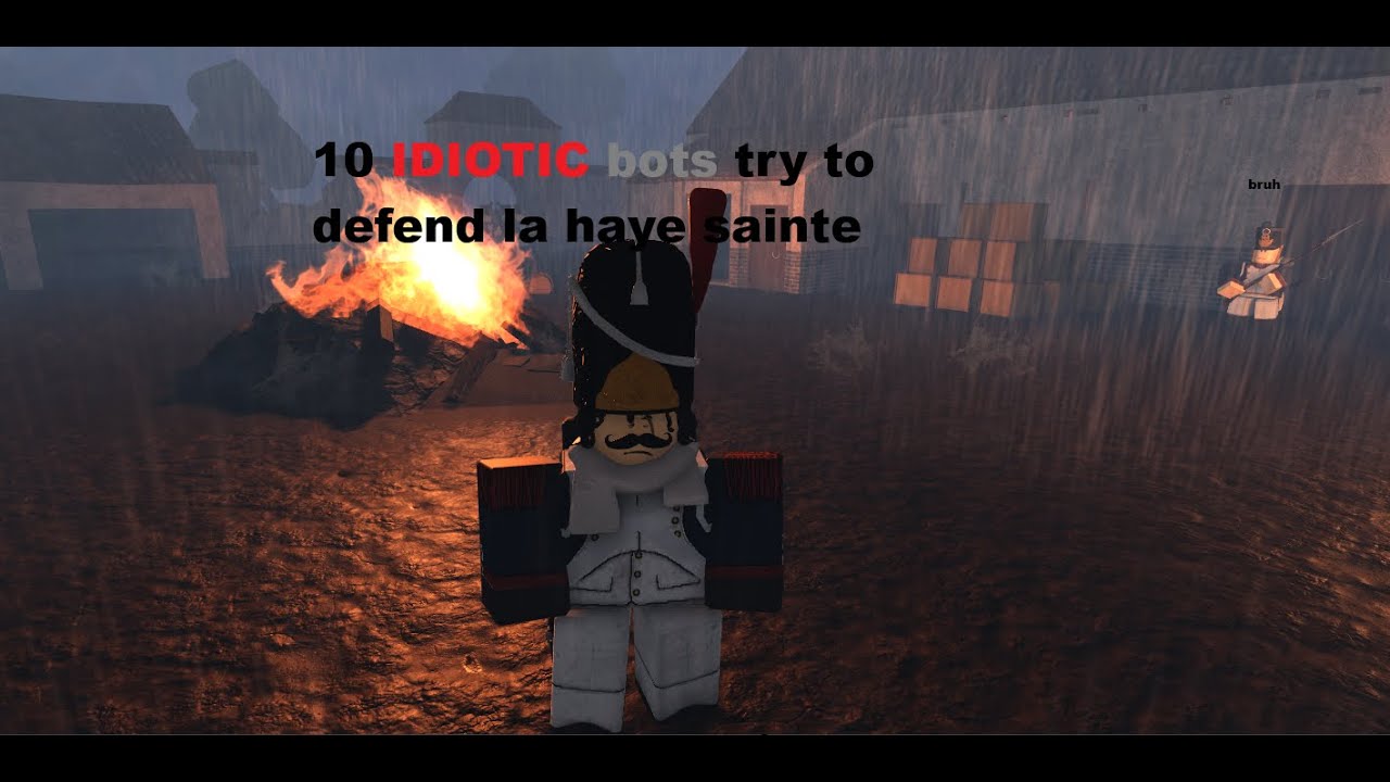 10 idiotic bots try to defend la haye sainte (they couldnt survive even 10 waves)