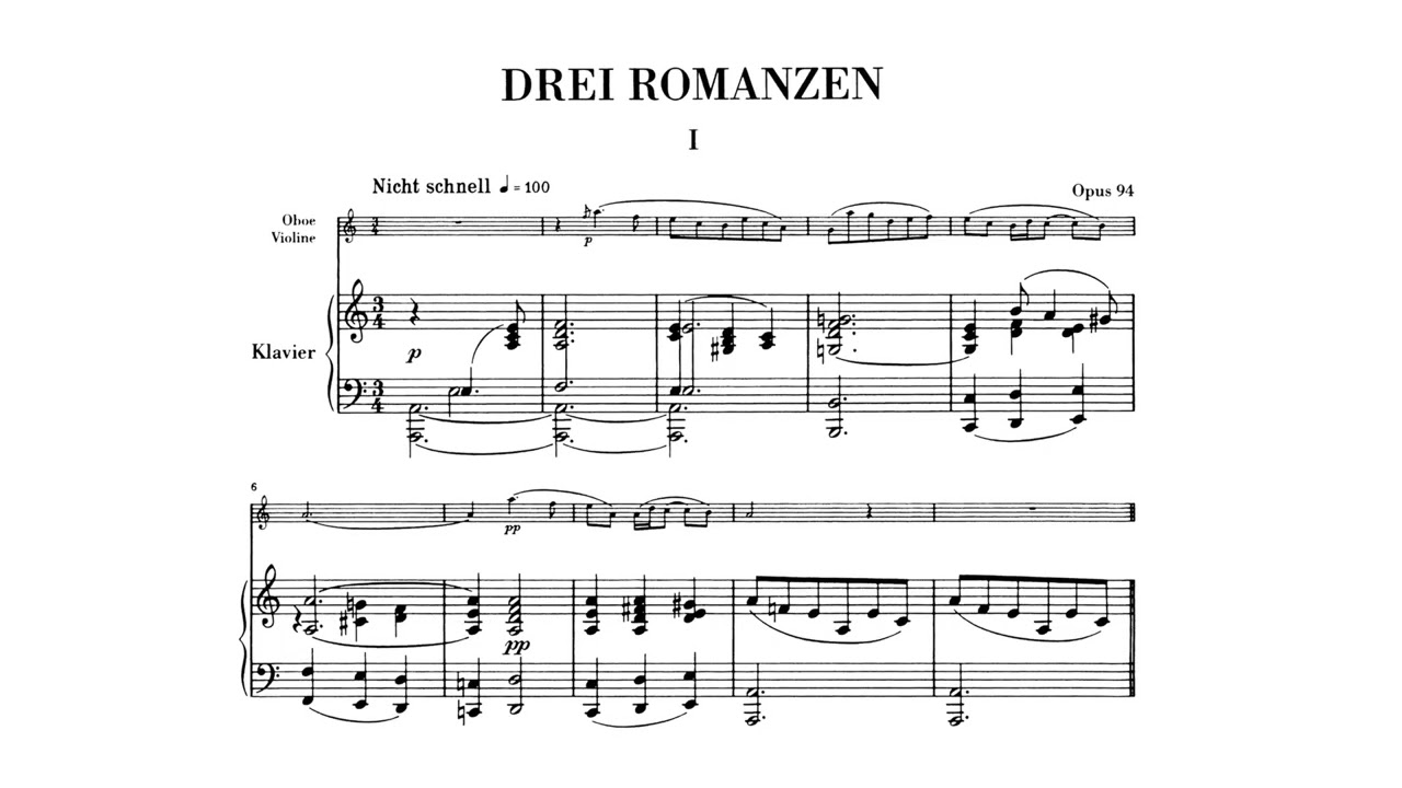 Schumann — Drei Romanzen, Op.94 (Ferras/Barbizet, Faust/Melnikov)