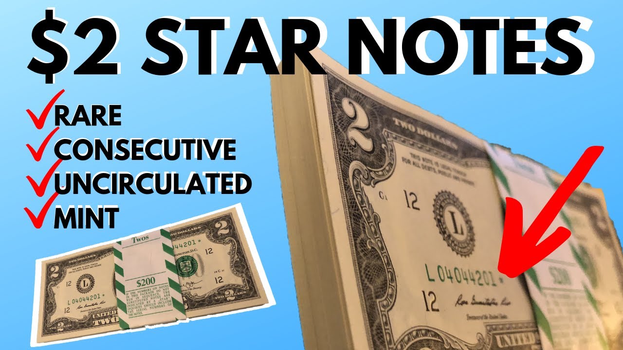 100 $2 STAR NOTES in BANK STRAP ~ UNCIRCULATE TWO DOLLAR BILLS DIRECTLY FROM THE US MINT!
