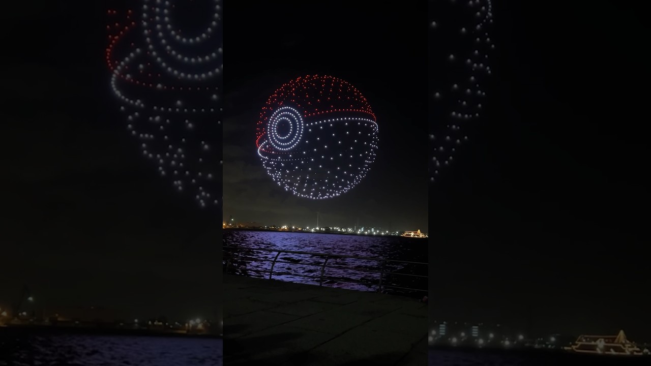 Pok&eacute;mon DRONE SHOW in Japan! #pokemon #nintendo #pikachu