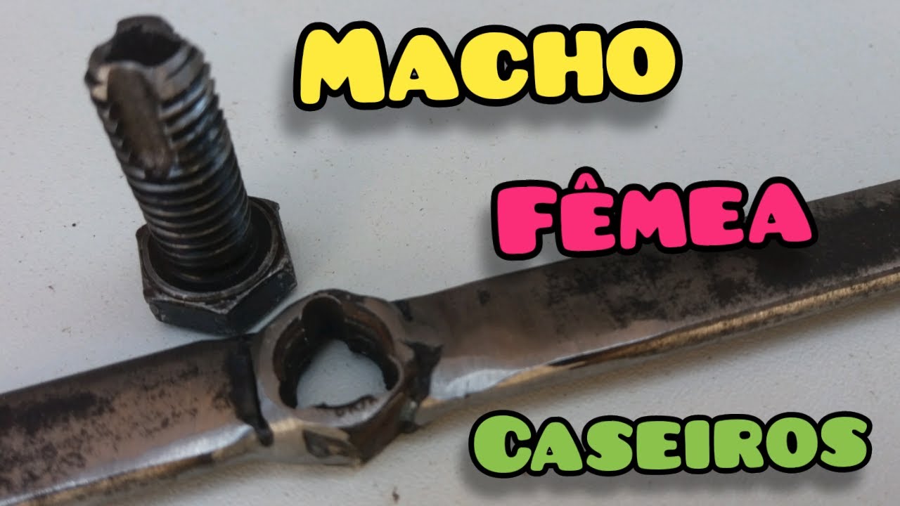 COMO FAZER FERRAENTA MACHO E FEMEA DE FAZER  ROSCA , CASEIRO.#ferramentas #gambiarra