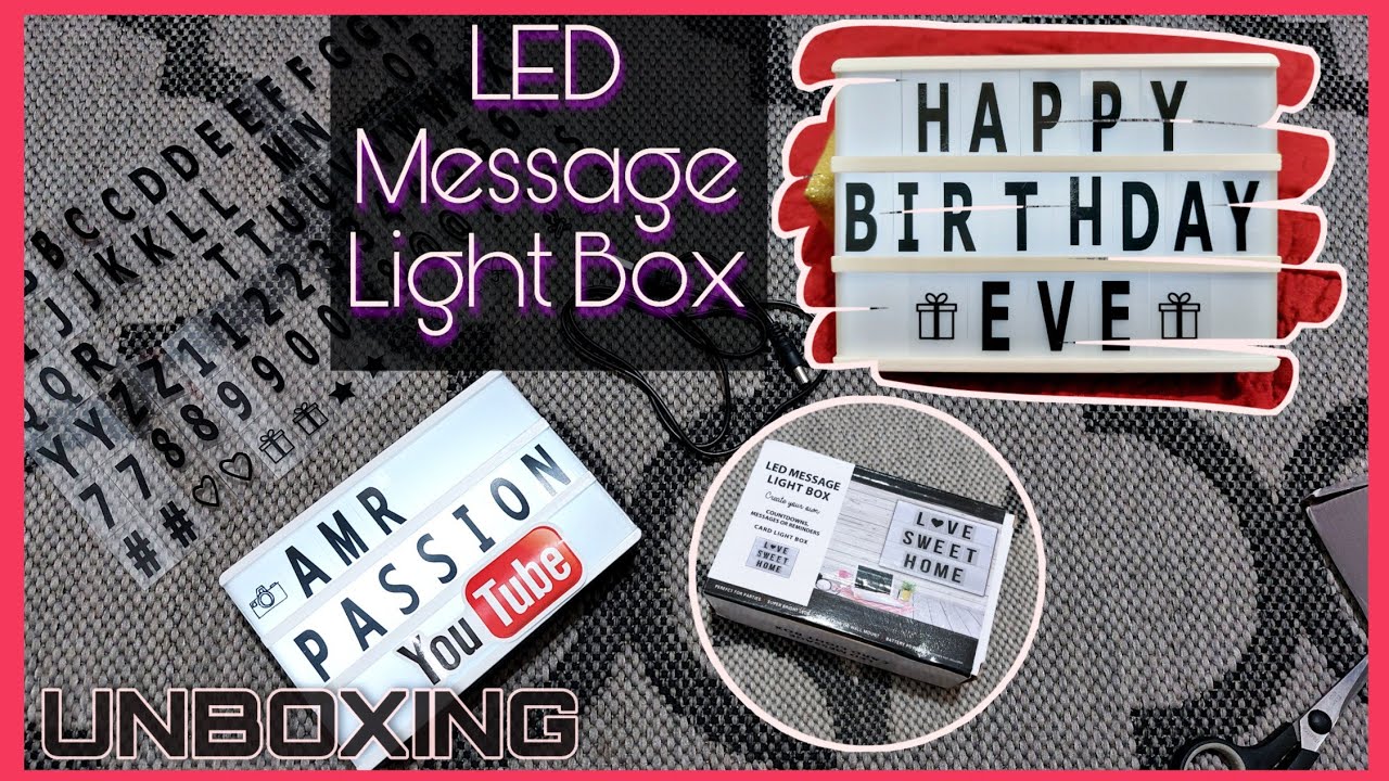 Unboxing LED MESSAGE LIGHT BOX