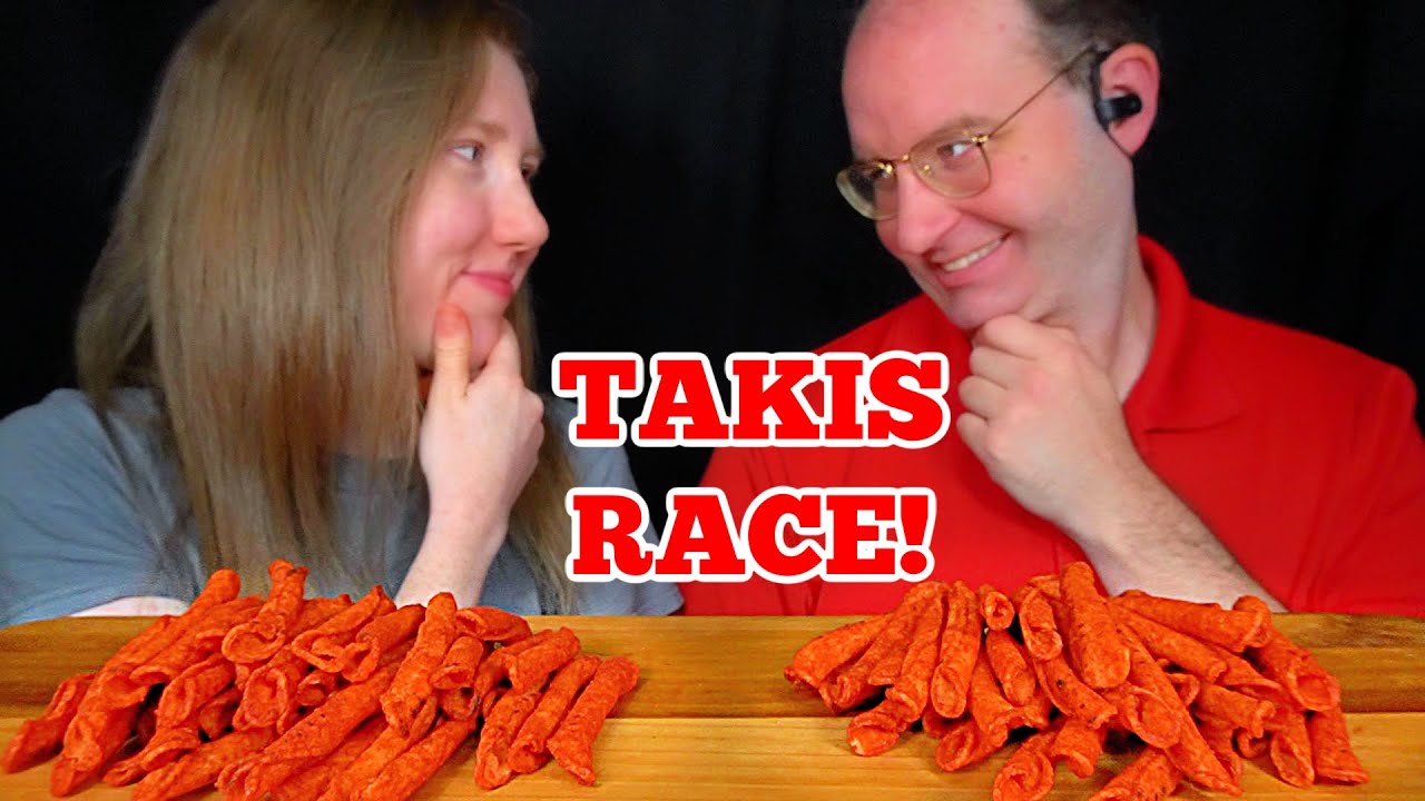 ASMR TAKIS RACE MUKBANG (No Talking) EATING SOUNDS