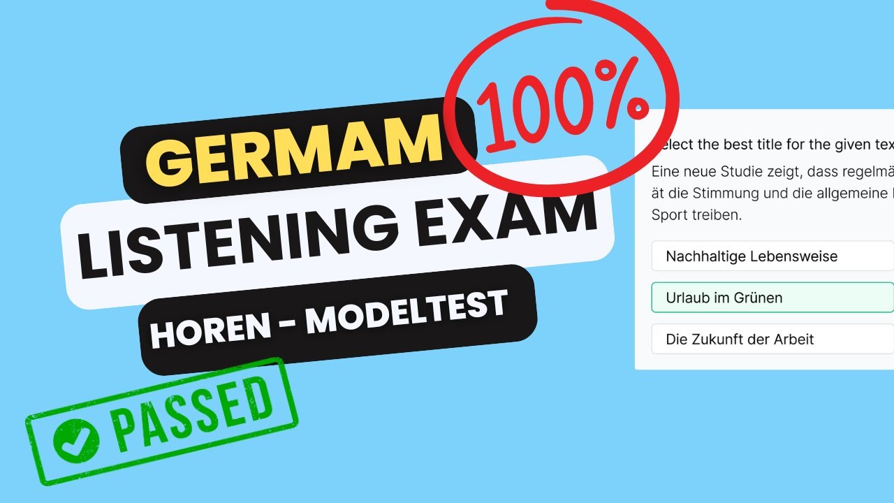 Practice Listening Exam - Telc B1 German - Horen