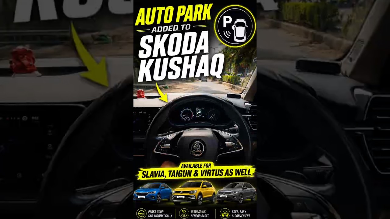 Auto parking in action in Skoda Kushaq | 12k ops | PLA3.0 | Retrofit