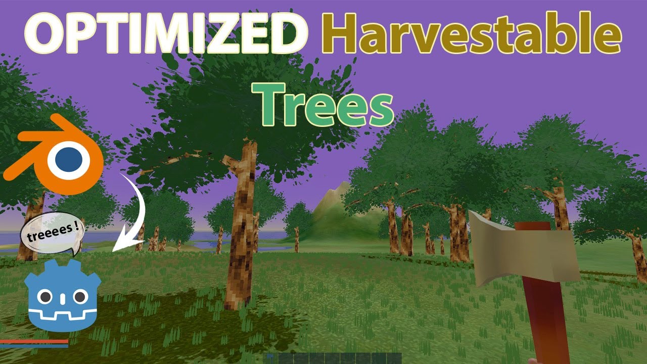 Godot: OPTIMIZED Harvestable Trees (Blender to MultiMesh & Area-Based Colliders)