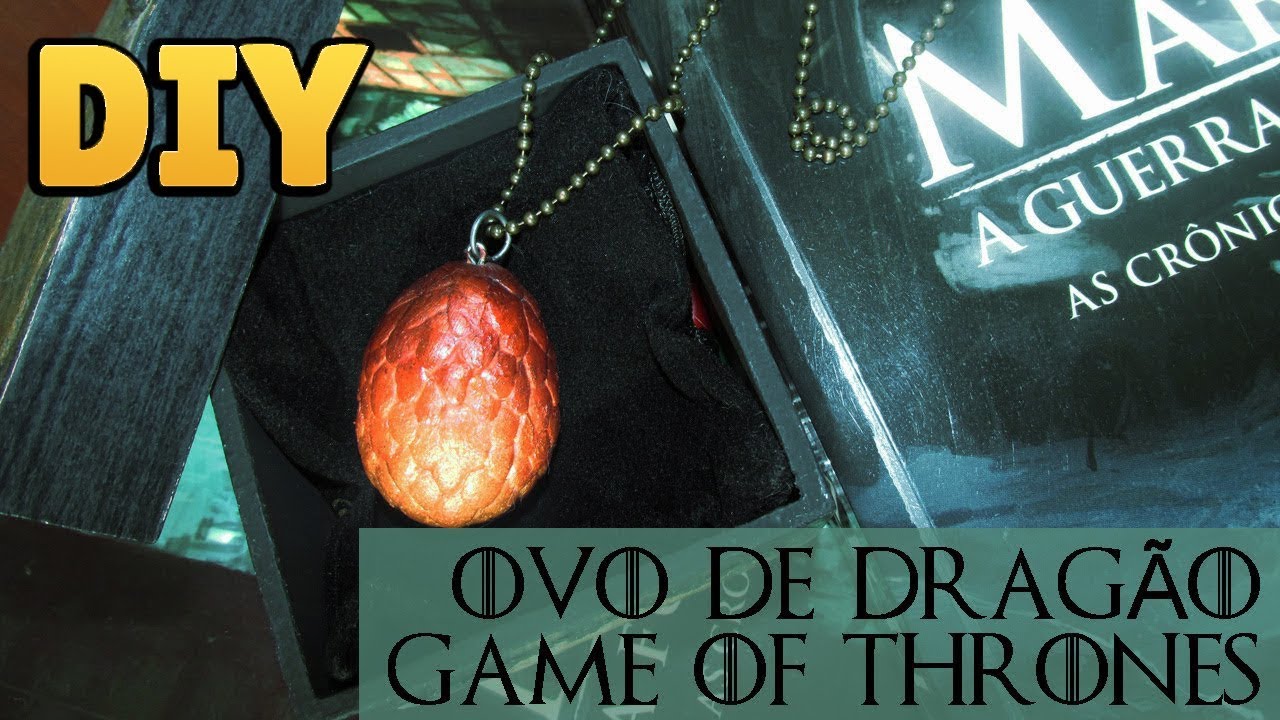 DIY: COMO FAZER PINGENTE OVO DE DRAGÃO GAME OF THRONES (Drogon's Eggs)