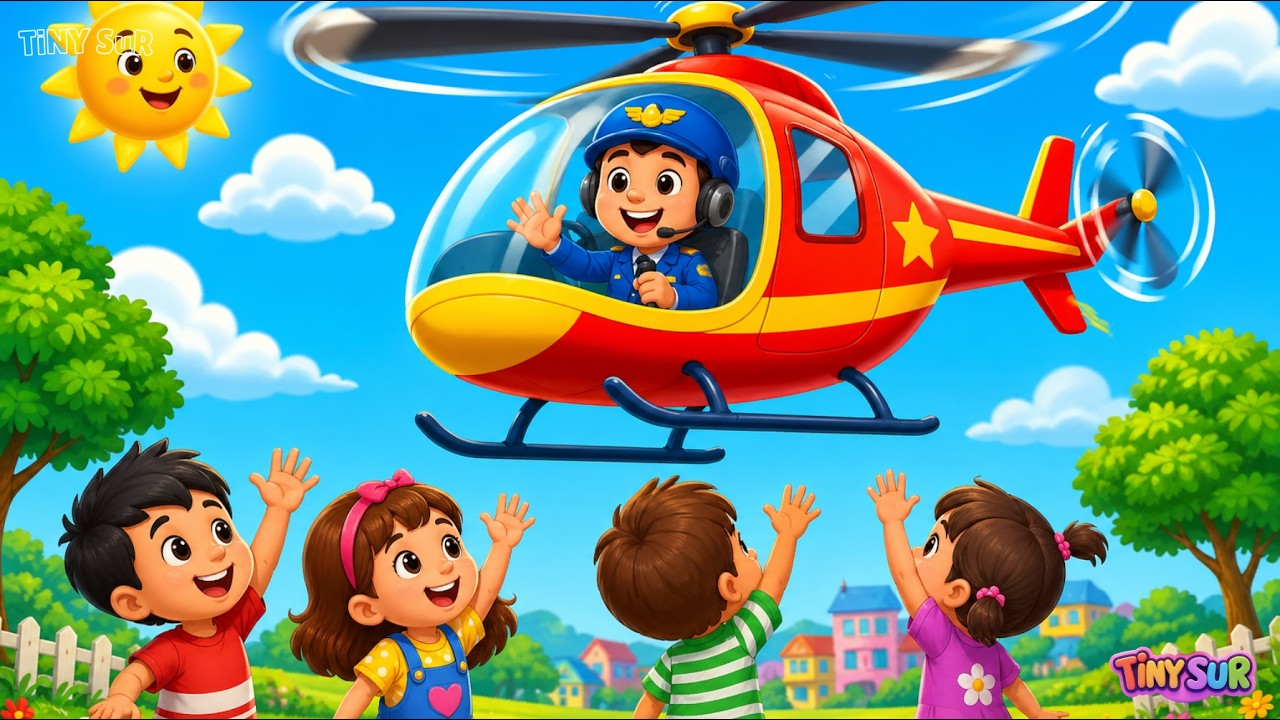 Helicopter Song for Kids | हेलीकॉप्टर राइम | Hindi Nursery Rhymes & Children Songs