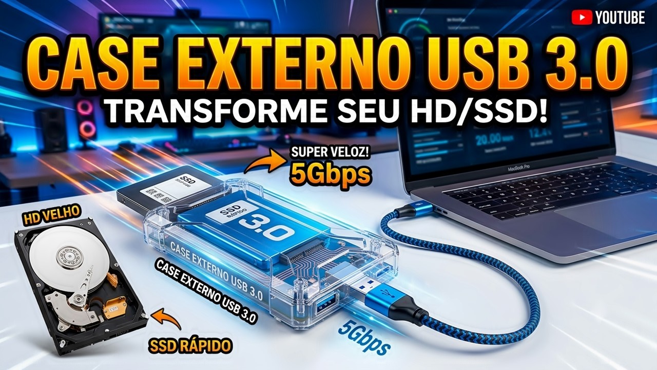 CASE 3.0 PARA HD EXTERNO E SSD BOM E BARATO