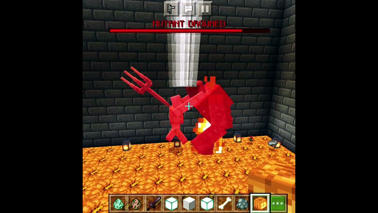 Minecraft : Mutant Drowned vs Iron Golem.