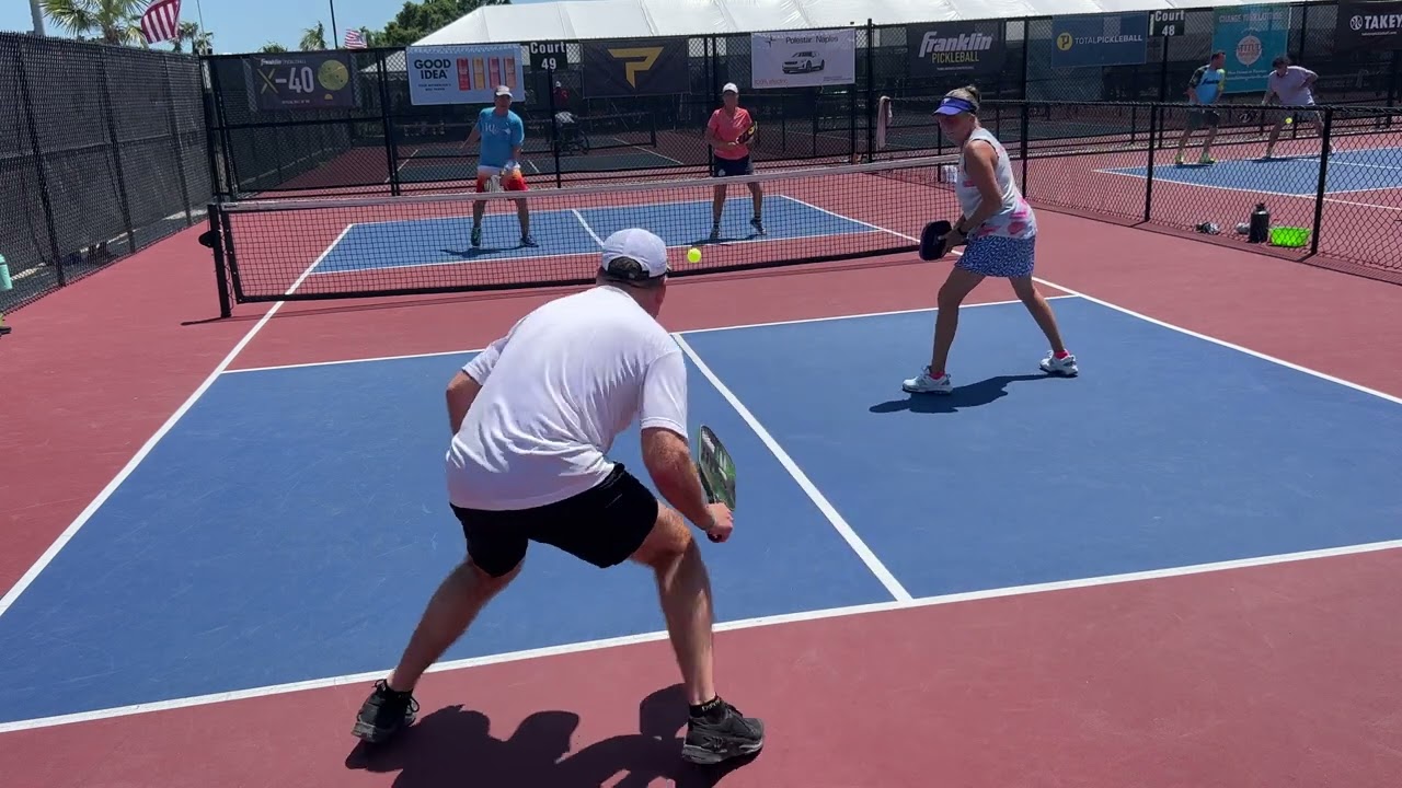Lob Battle!-Senior Pro Pickleball 2023 US Open-Tony Roig/L. Bernard vs Stephanie Lane/J Sevenson