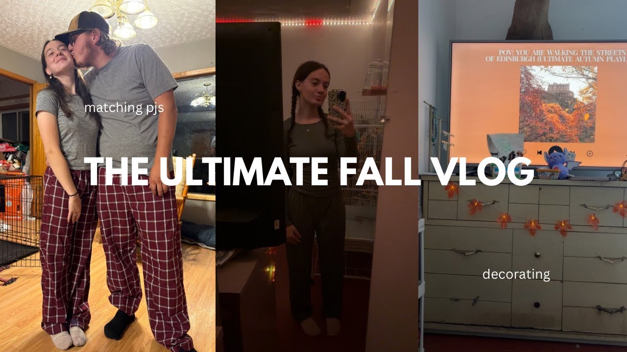 THE ULTIMATE FALL VLOG 🍂 *boo basket, matching pjs + decorating 