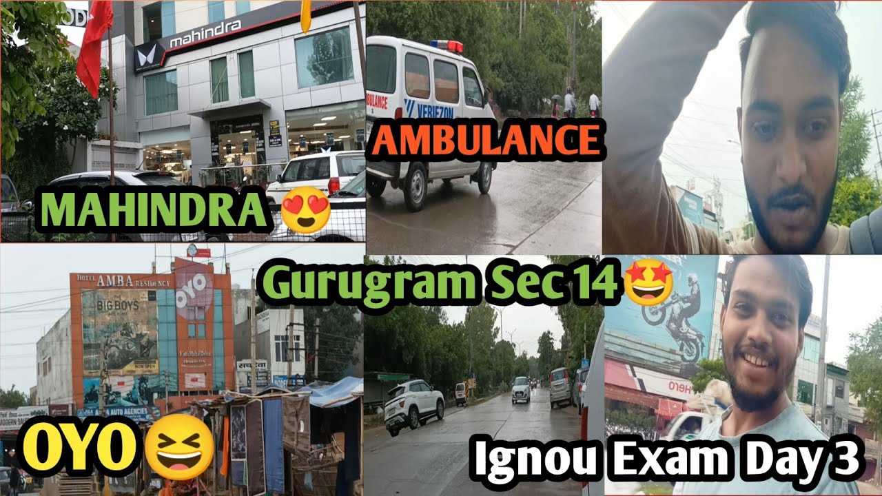 Mahindra Showroom | OYO | Gurgaon Sec 14 | Ignou Exam@vishalahirvlogs865