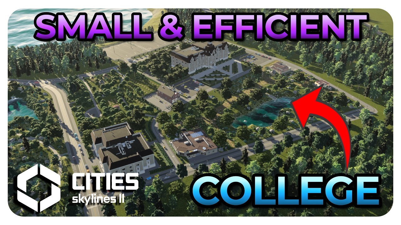 Creating a SMOL & EFFICIENT COLLEGE for Economy 2.0 Patch in CITIES SKYLINES 2!!