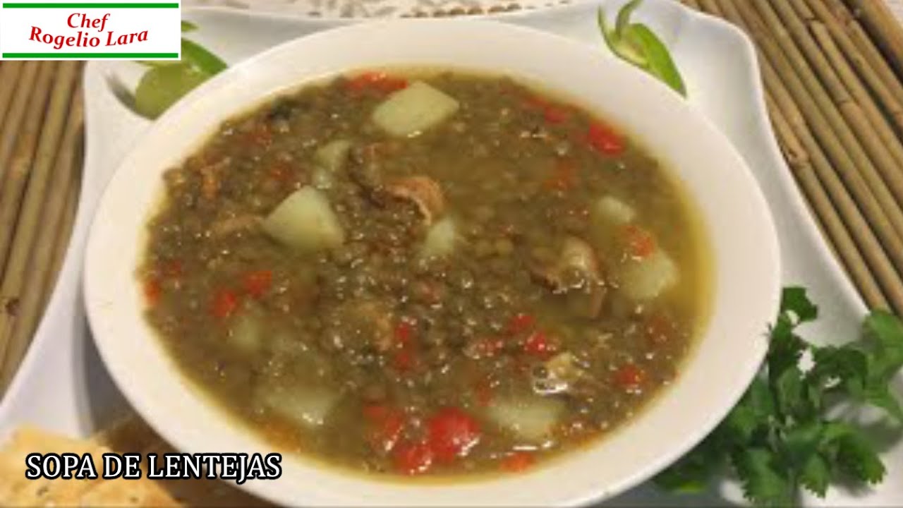 SOPA DE LENTEJAS, RECETA DELICIOSA!