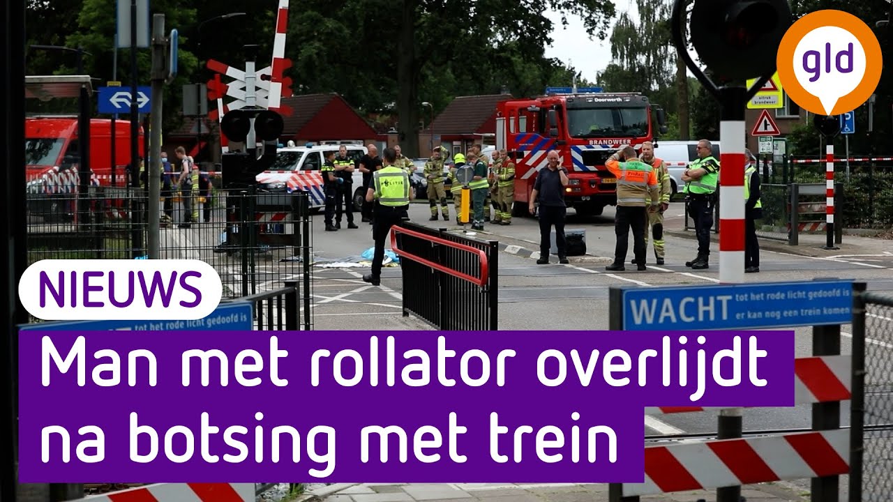 Man met rollator overleden na botsing met trein