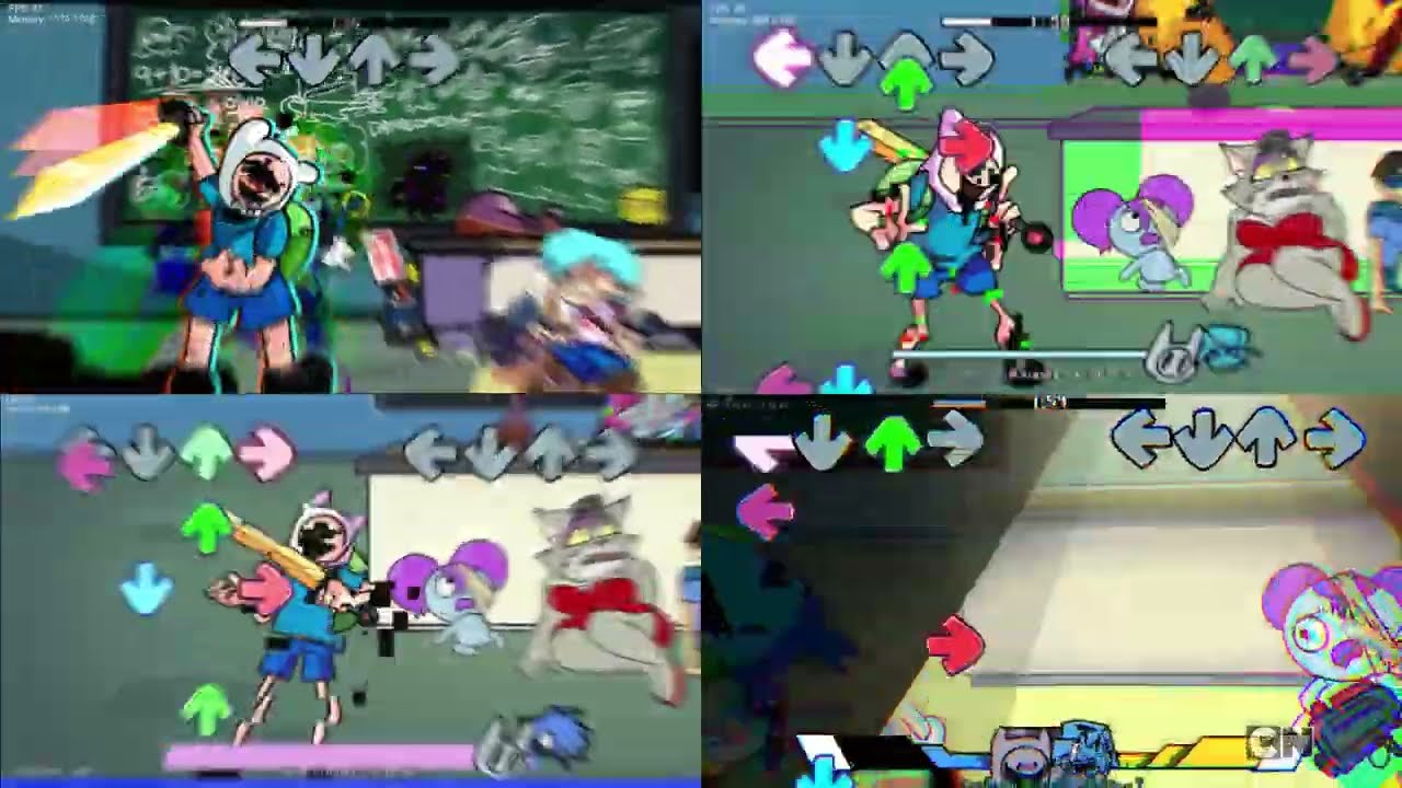 Friday Night Funkin - Comparison/Mashup - Fallen Hero - All Mods Versions V2