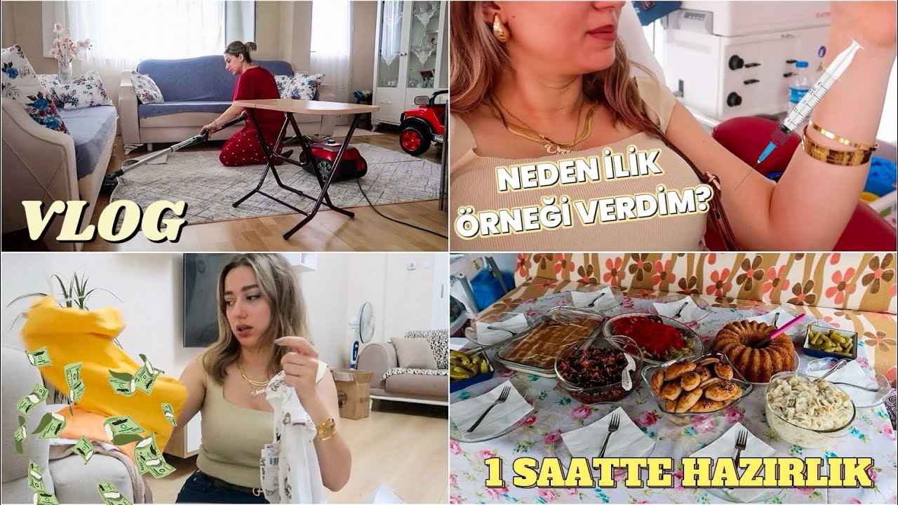 İLİK ÖRNEĞİ VERDİM 🤲🏻 BÜTÜN PARAMI YATIRDIM! 💸 1 SAATTE MİSAFİR HAZIRLIĞI🥧 HANDE UZUNLAR GÜNLÜK VLOG