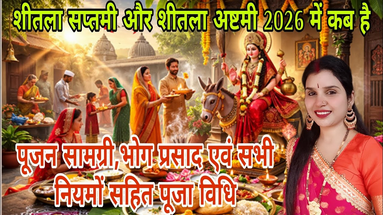 शीतला सप्तमी,अष्टमी 2026 में कब है, सभी नियम,प्रसाद,पूजन सामग्री,पूजा विधि by easy life with shikha 