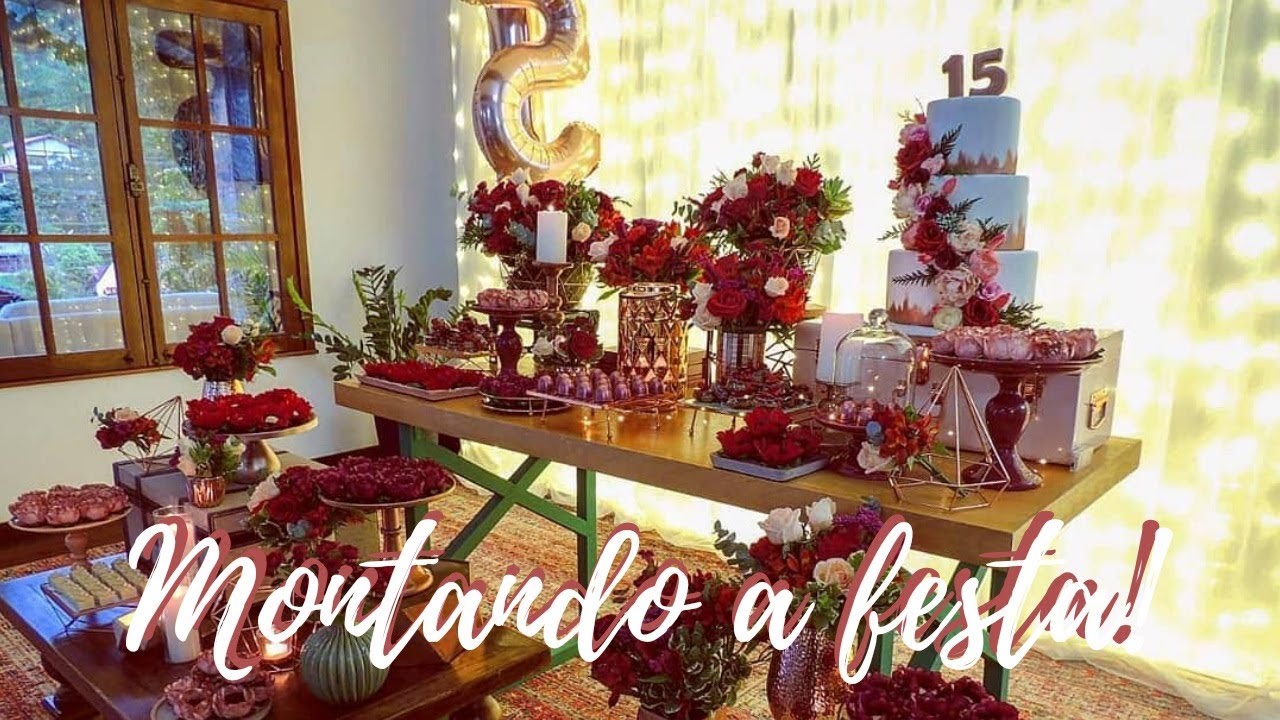 MONTANDO UMA FESTA DE 15 ANOS EM 2 DIAS | DECORAÇÃO ROSE GOLD | Mania de Fita